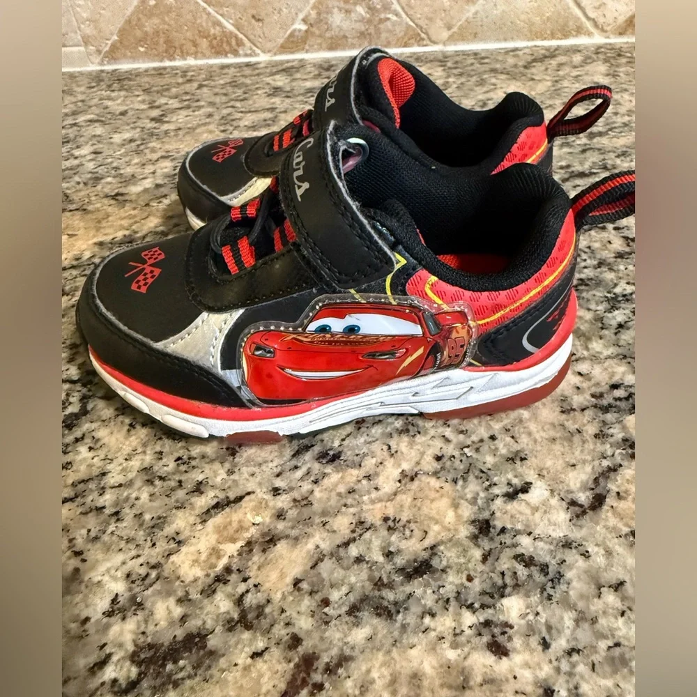 Disney Cars Black and Red light up shoes